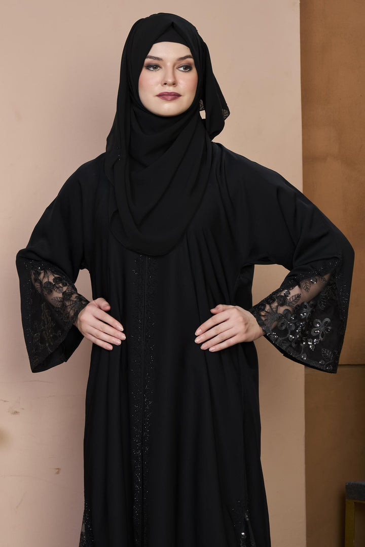Noir Lace Abaya