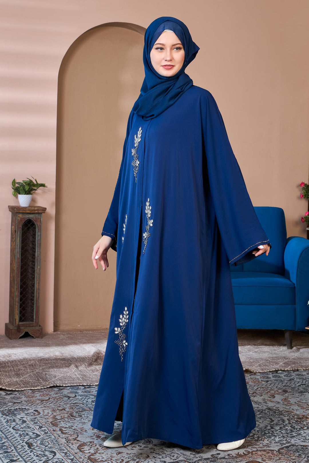 Midnight Blossom Abaya