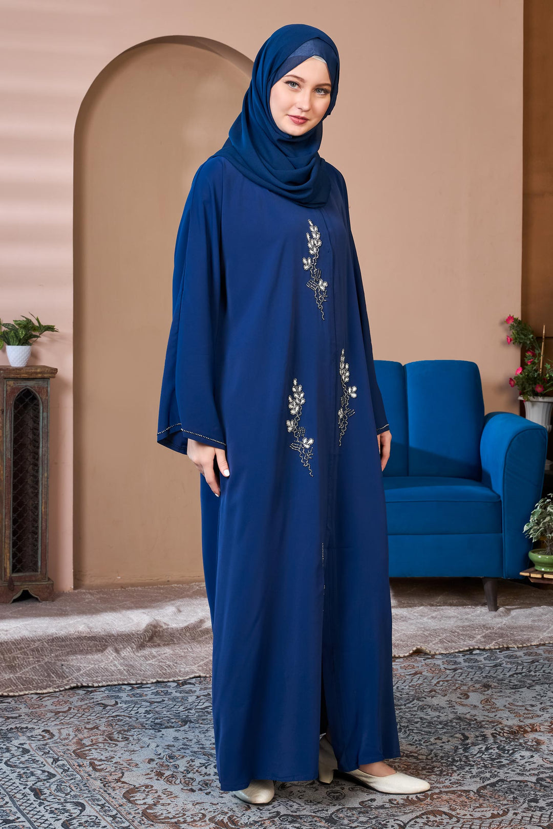 Midnight Blossom Abaya