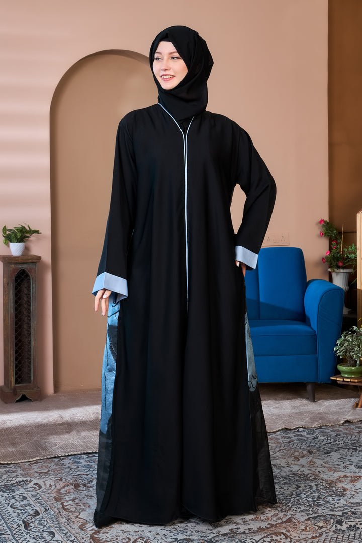 Midnight Blossom Abaya