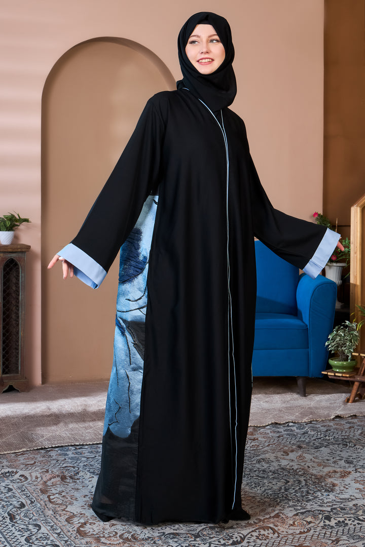 Midnight Blossom Abaya