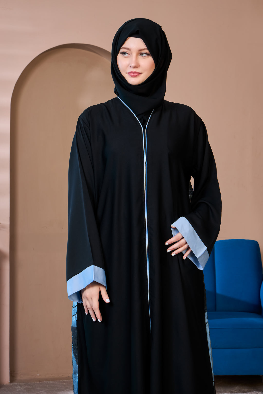 Midnight Blossom Abaya