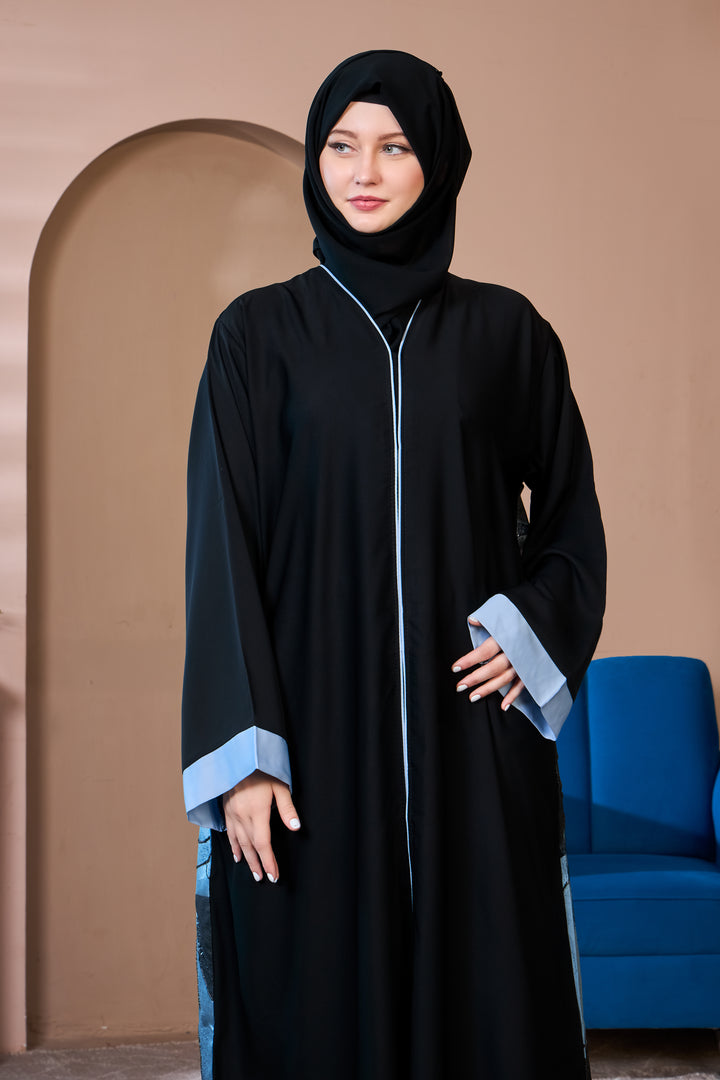 Midnight Blossom Abaya
