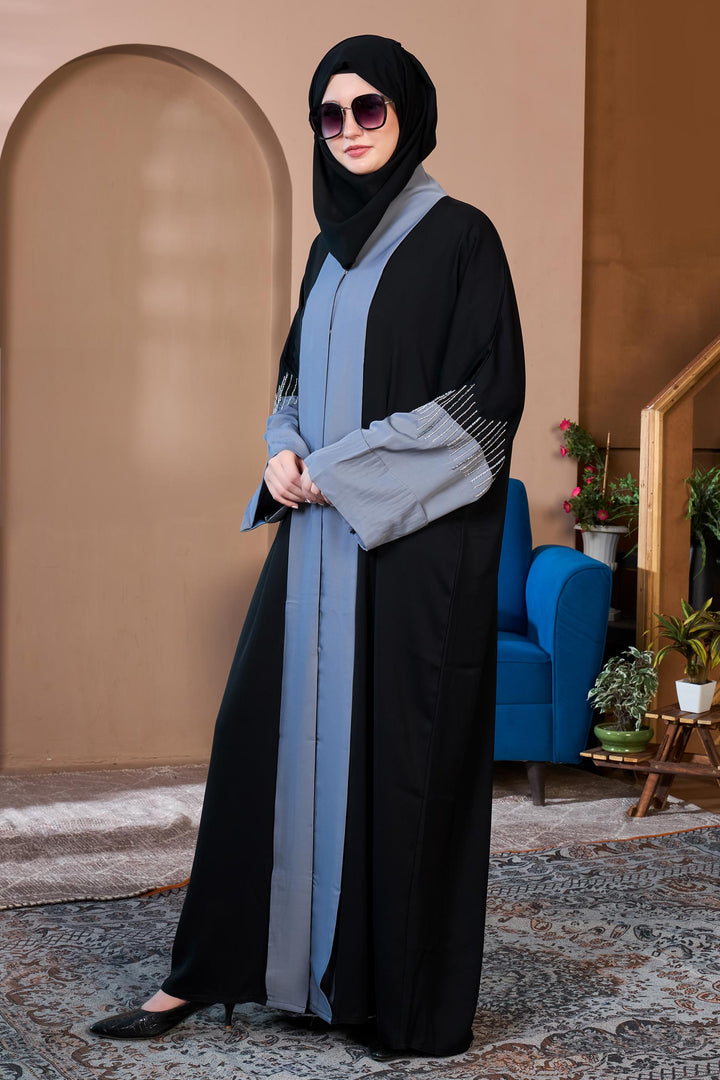 Silver Aura Abaya