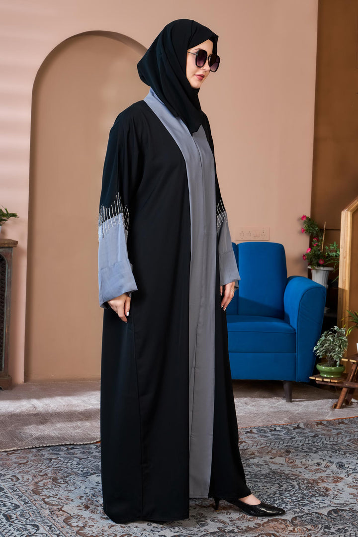 Silver Aura Abaya