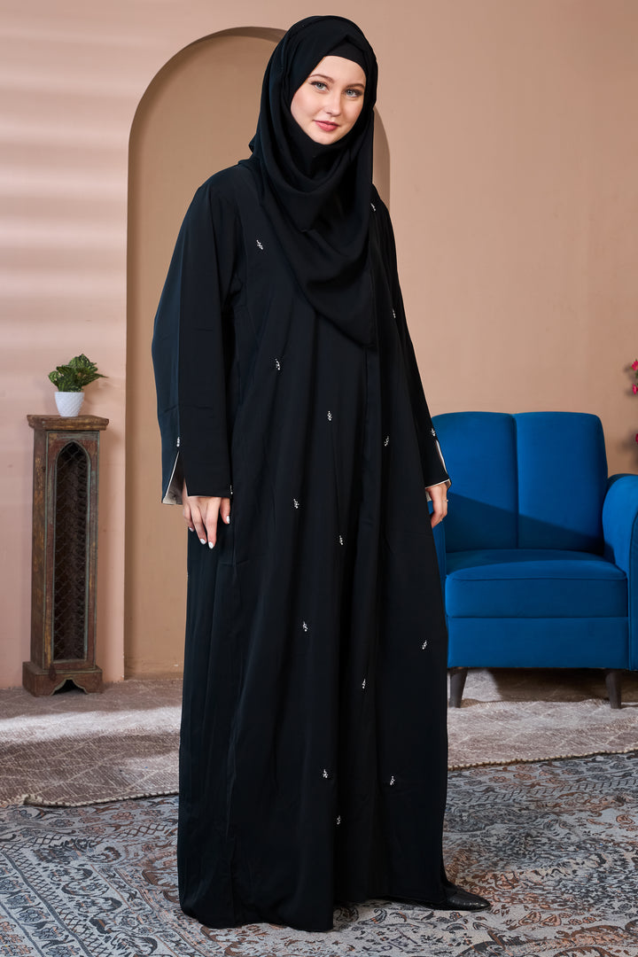 Silver Bloom Abaya