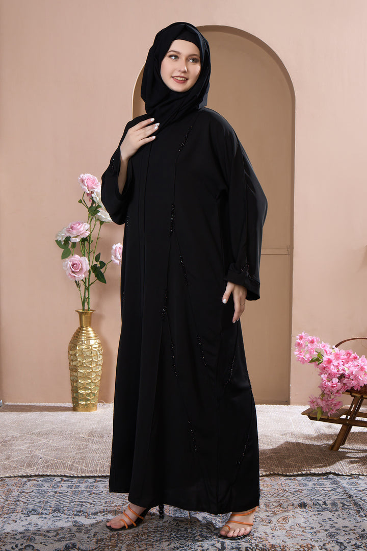 Elegant Black Classic Abaya
