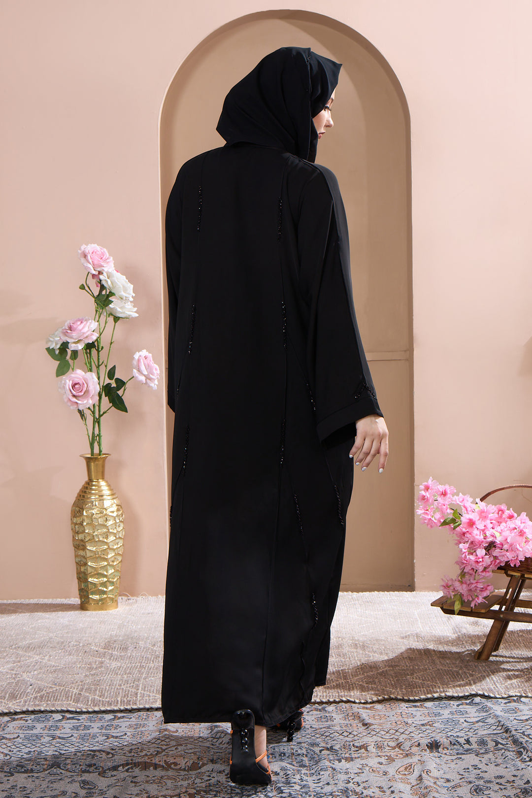 Elegant Black Classic Abaya