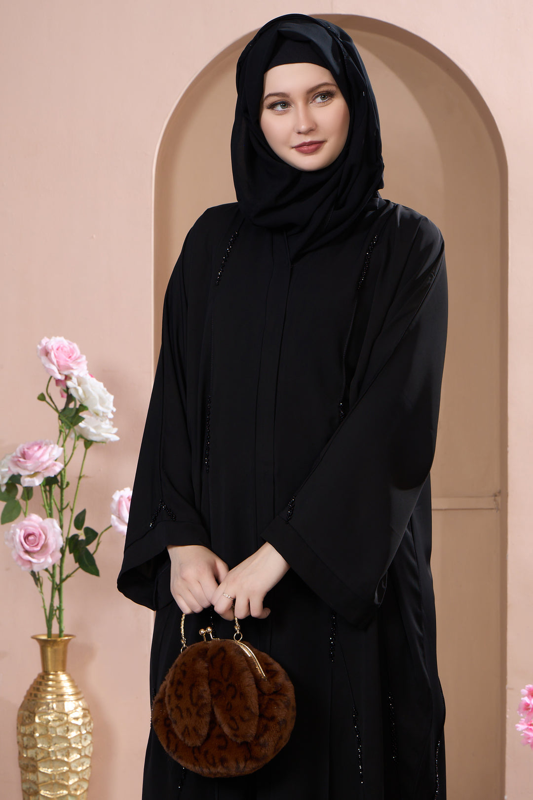 Elegant Black Classic Abaya