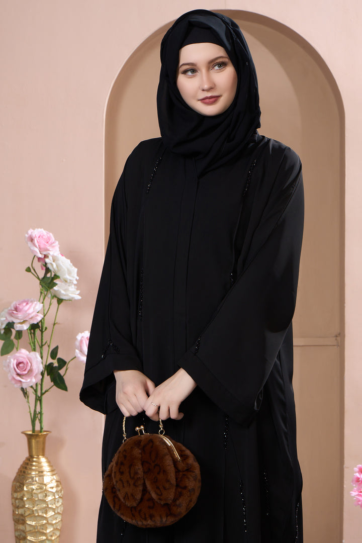 Elegant Black Classic Abaya