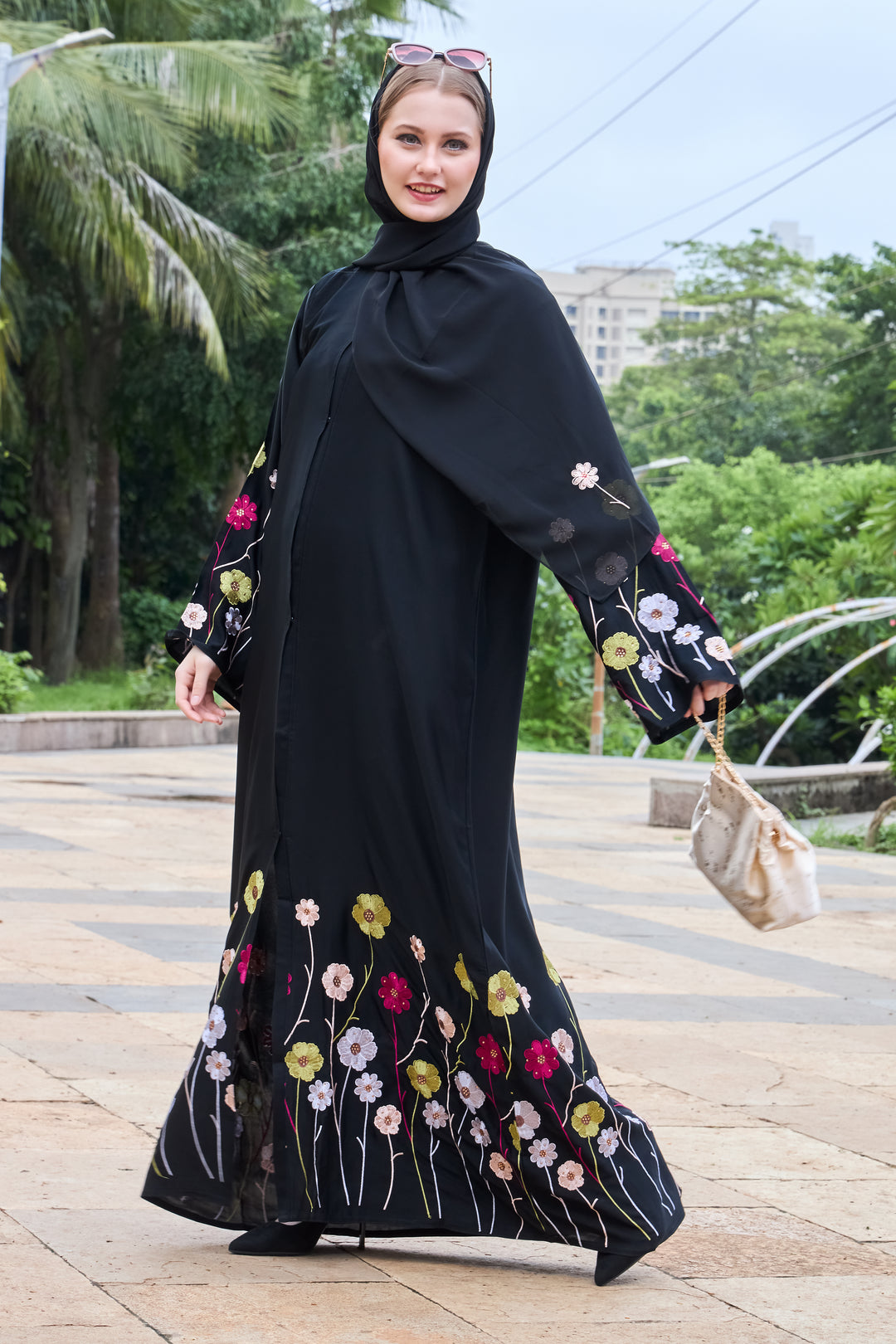 Floral Meadow Abaya