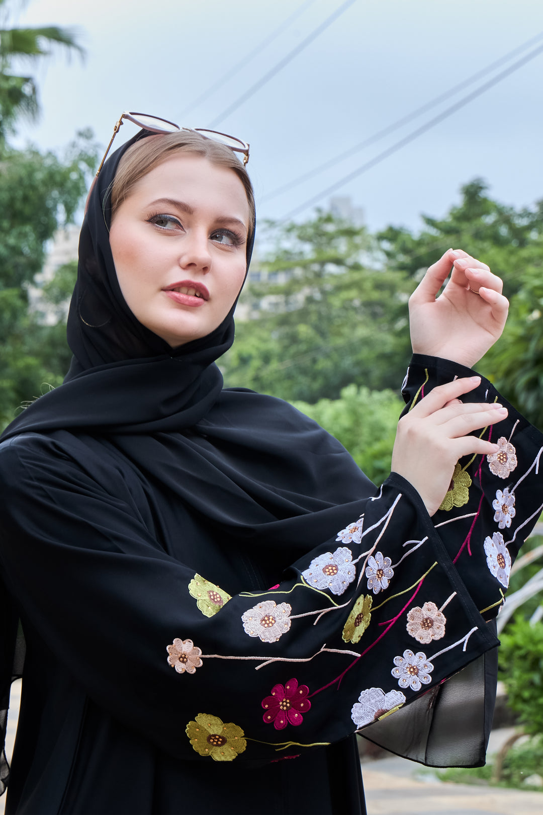 Floral Meadow Abaya