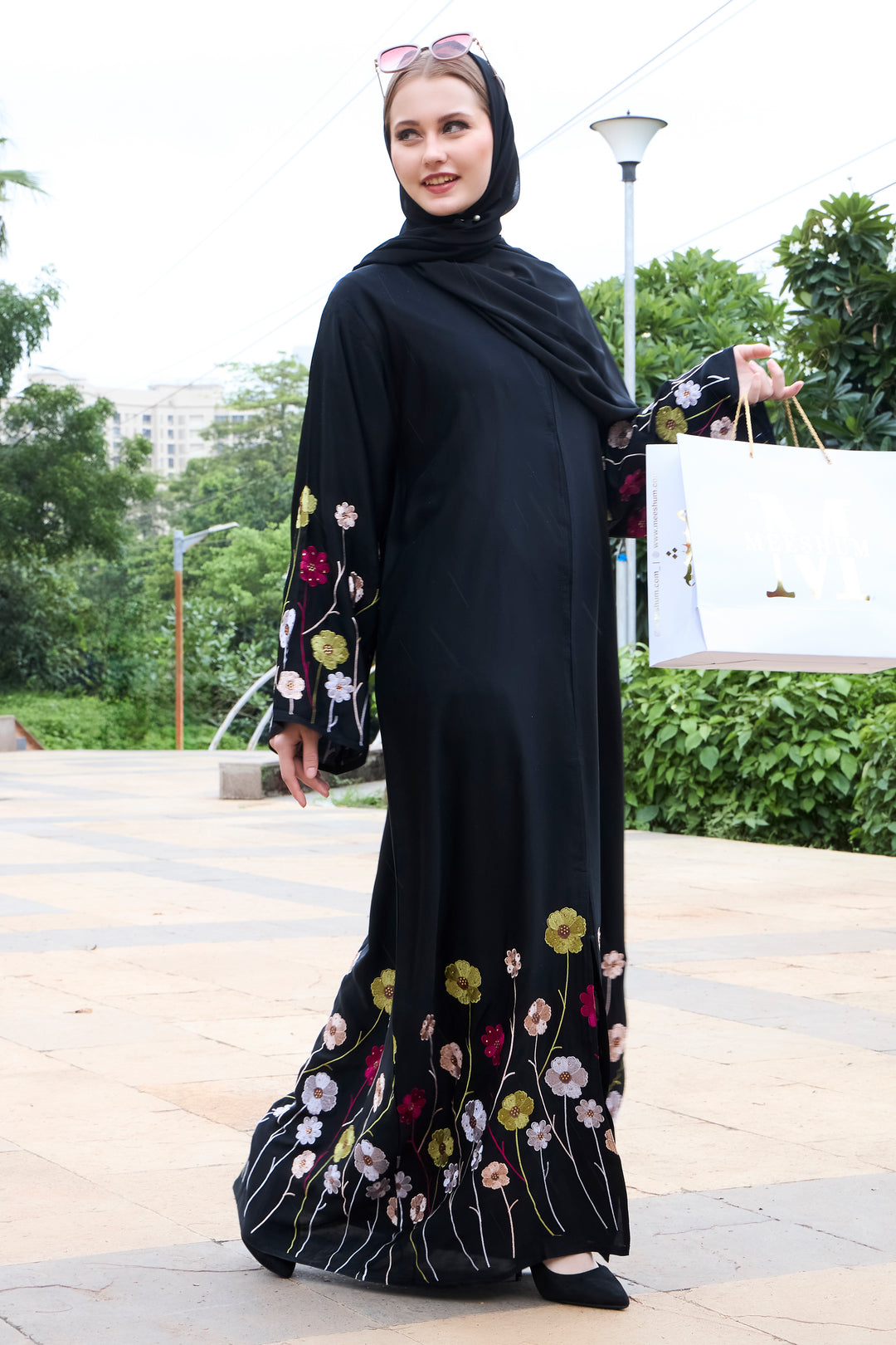 Floral Meadow Abaya