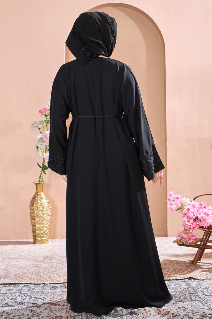 Black Velvet Touch Abaya