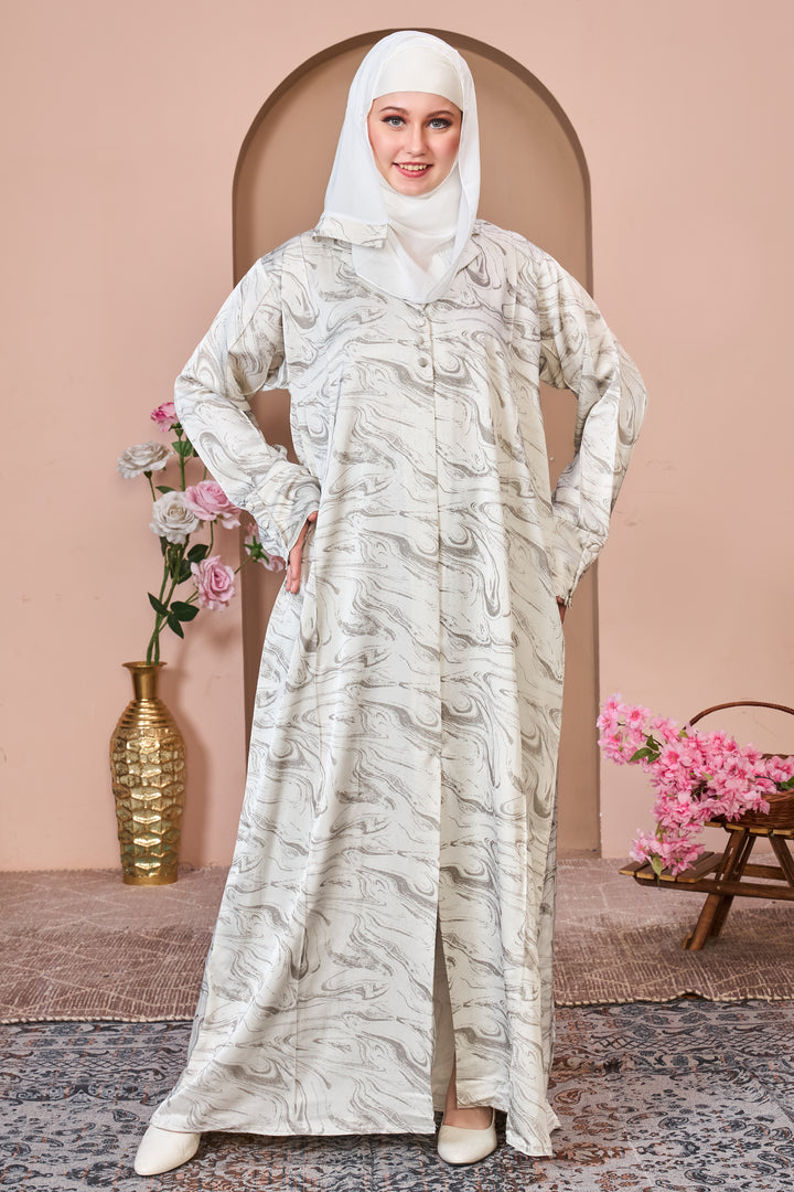 Marble Print Abaya