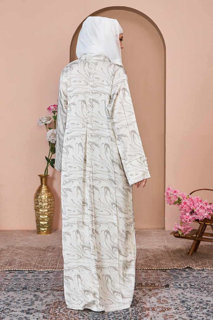 Marble Print Abaya