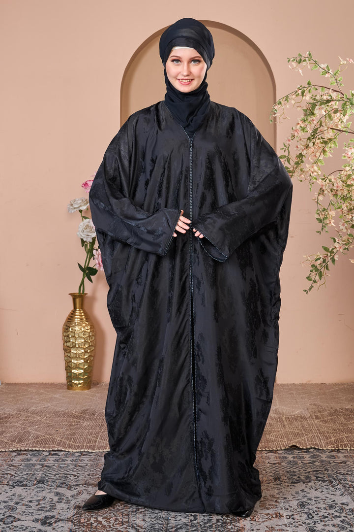 Noir Textured Abaya