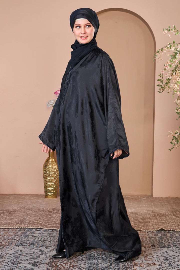 Noir Textured Abaya