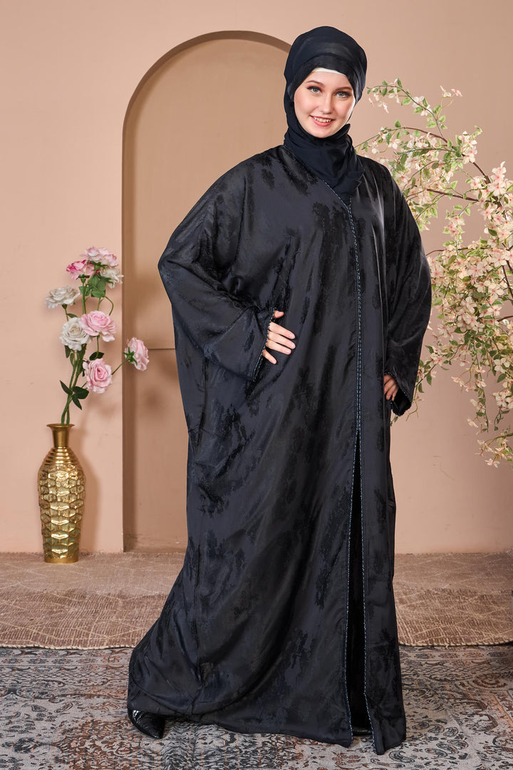 Noir Textured Abaya