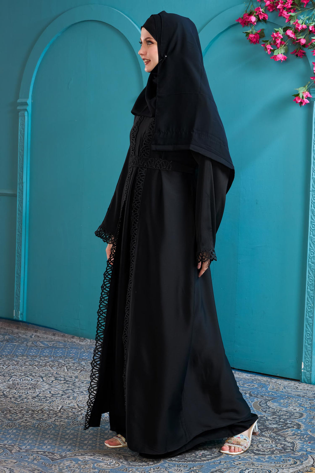 Midnight Lace Abaya