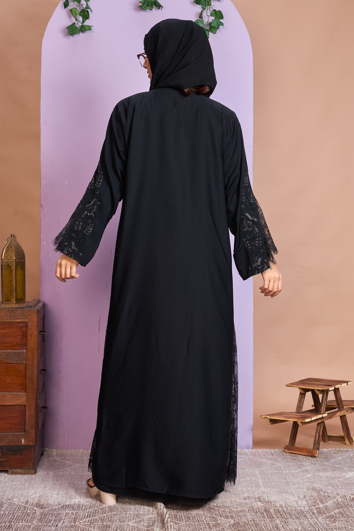 Midnight Grace Lace Abaya