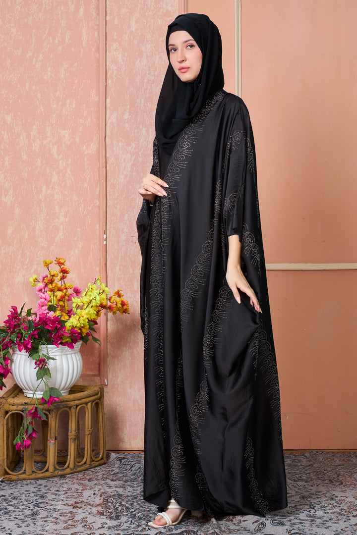 Black Luxe Cape Abaya Set