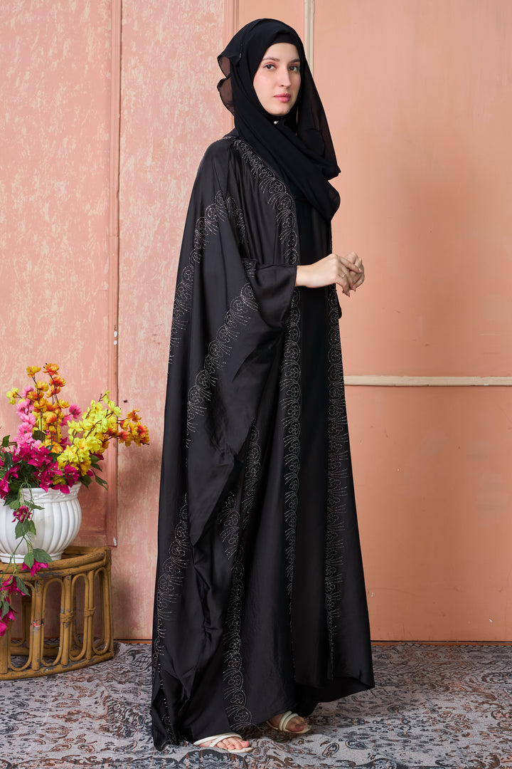 Black Luxe Cape Abaya Set