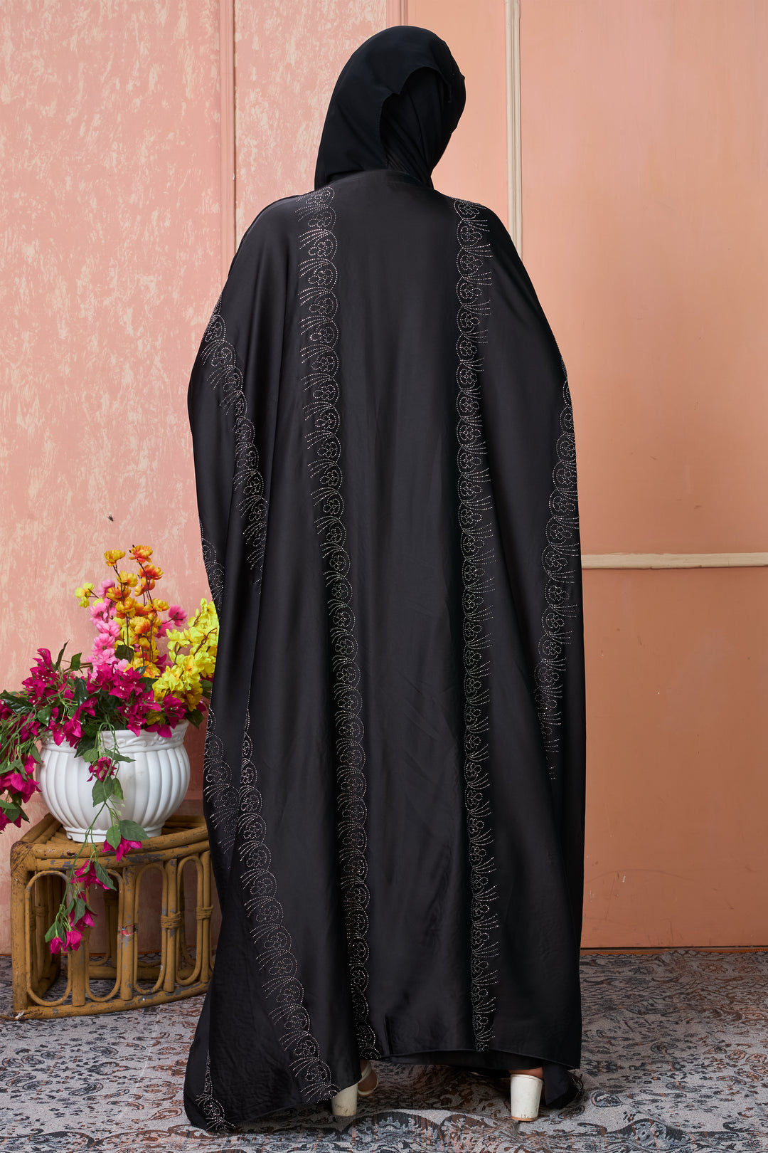 Black Luxe Cape Abaya Set