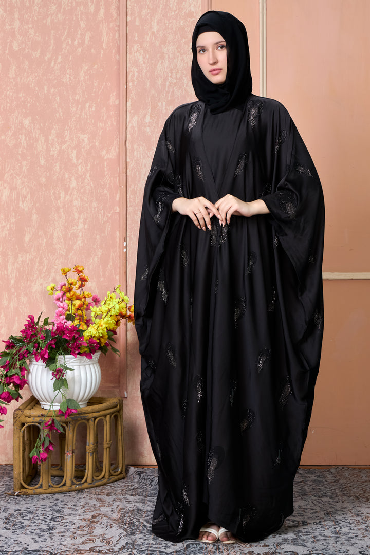 Elegant Black Embellished Abaya