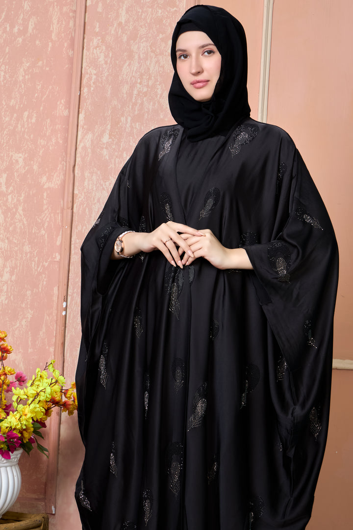 Elegant Black Embellished Abaya