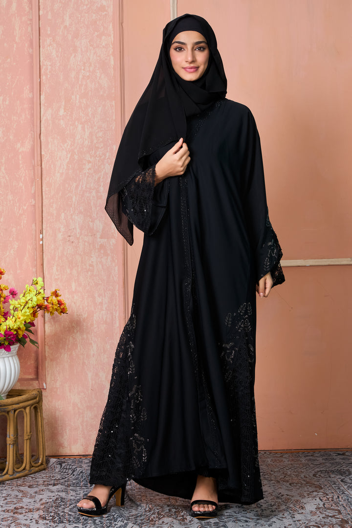 Midnight Blossom Abaya