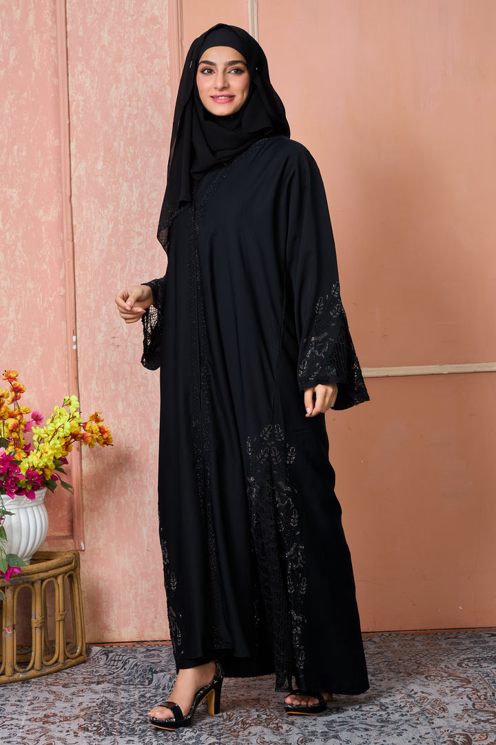 Midnight Blossom Abaya