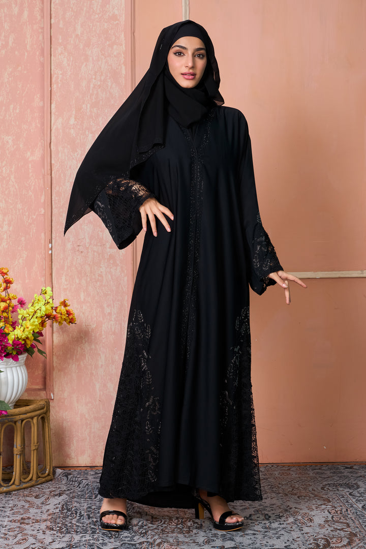 Midnight Blossom Abaya