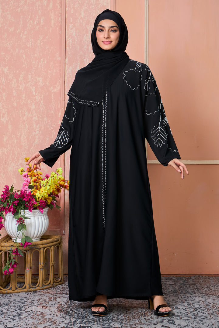 Mono Bloom Abaya