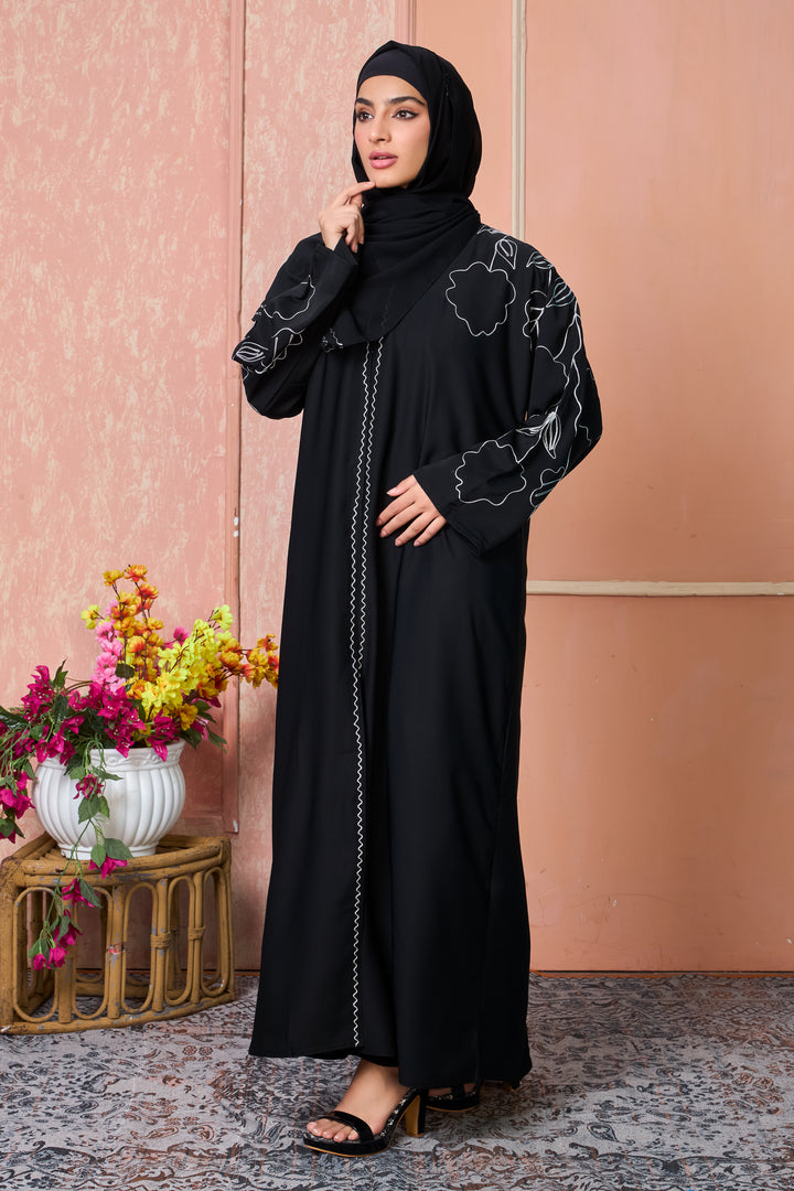 Mono Bloom Abaya