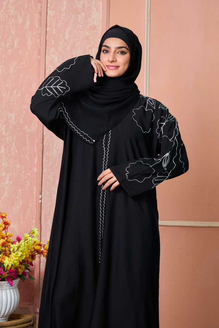 Mono Bloom Abaya