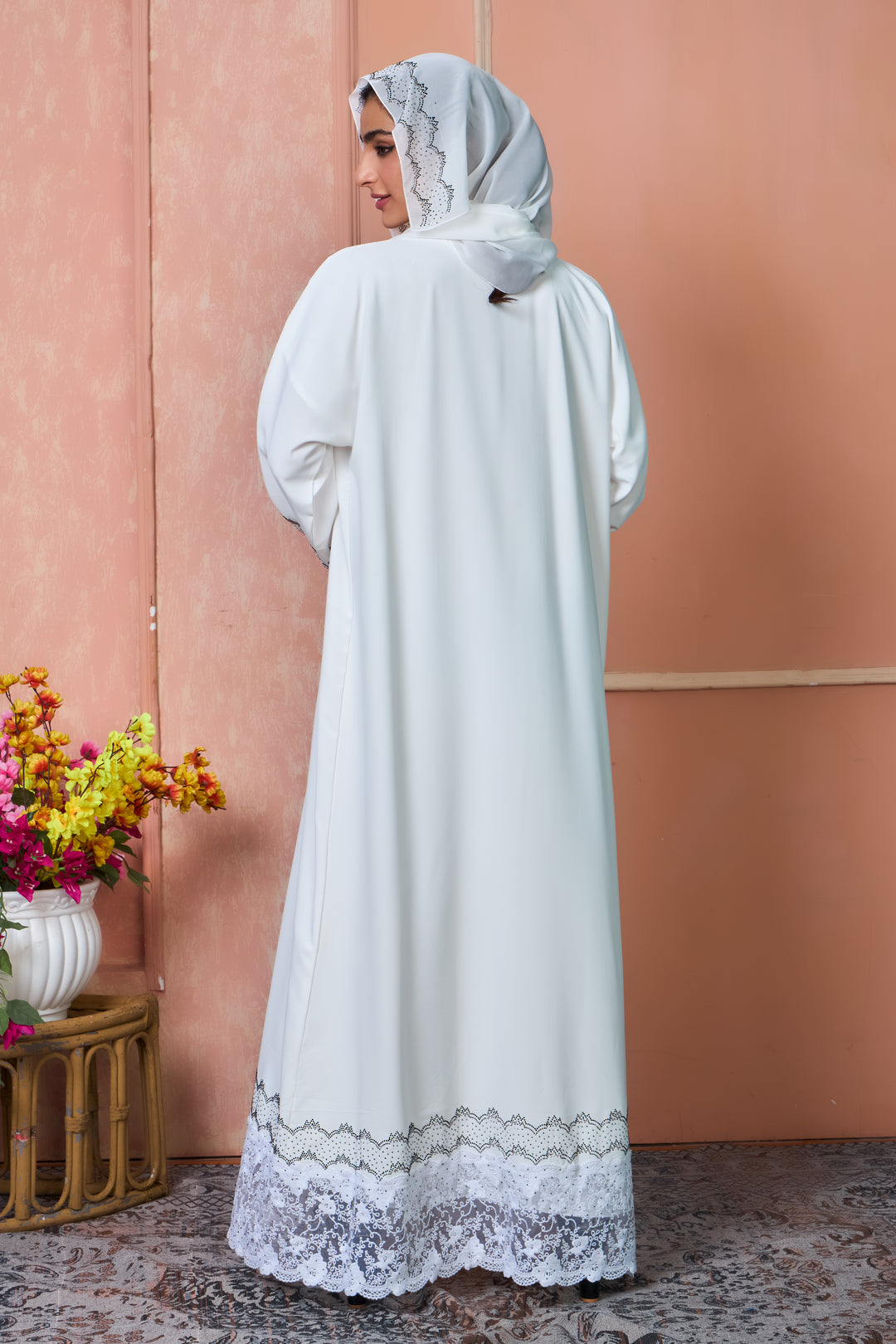 Ivory Lace Harmony Abaya