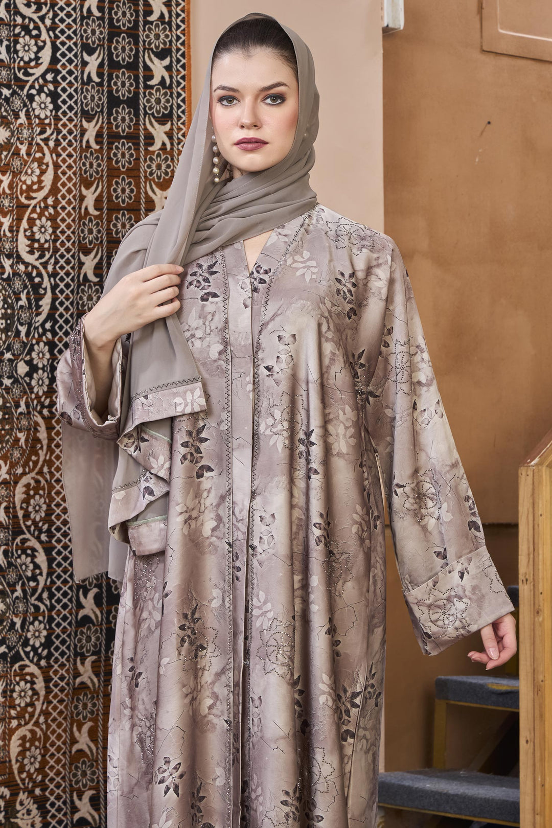 Mocha Bloom Abaya